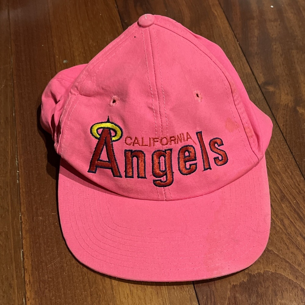 California Angels Baseball Snapback Baseball Hat - Twins - Pink Vintage Retro